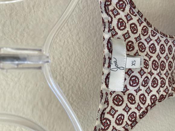 Joie Silk Razerback Circle Pattern Tank XS - Picture 3 of 4